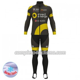 Completo Maglia ML + Pantaloncino con bretelle ML 2017 Direct Energie N001 Winter Invernale